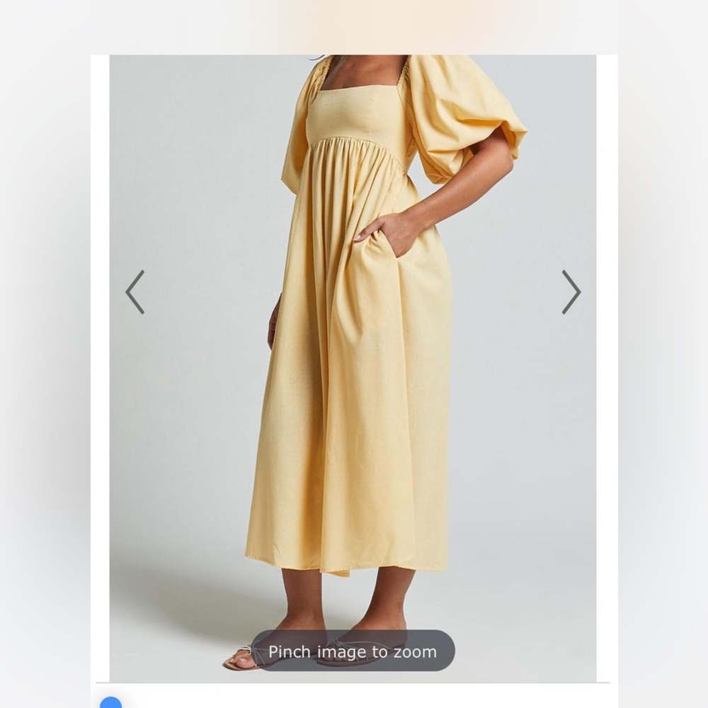 Elegant Showpo Yellow Puff Sleeve Dress